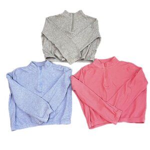 Bundle of Girl's Old Navy Quarter Zip Thermal Tops Size L (10-12) NWOT